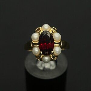 Oval Garnet Ring